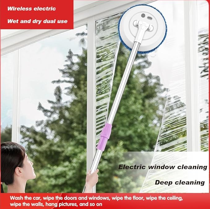 Wireless Electric Water Mop Cleaning Machine Automatic Wet Cleaner 2 in 1 Car Glass Ceiling Doors Windows Home Floor Mops