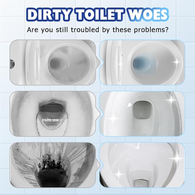 Automatic Toilet Bowl Cleaner 2026 New Toilet Cleaning Tablets Long Lasting Tank Cleaner for Bathroom Convenient Blue Deodorizer Easy Flush Cleaner Tablets for Home (30)