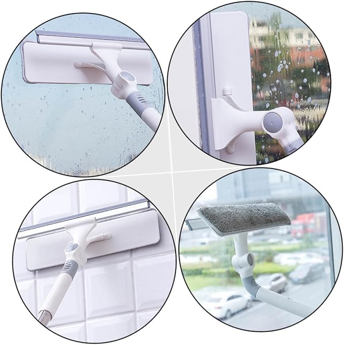 Generic 1Pc Rotary Mop Window Cleaning Wiper Multi Purpose Floor Mop for Glass Tile and Floor Ergonomic Design with for Home Cleaning