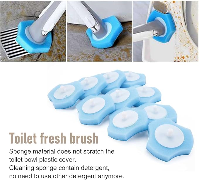 Disposable Toilet Cleaning System Disposable Toilet Flushable Refill Fresh Brush Flushable Refills - 50 Refills