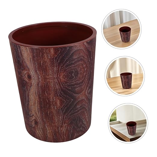Happyyami Rustic Counter Trash Can Vintage Bathroom Kitchen Office Bedroom Waste Basket Large Capacity
