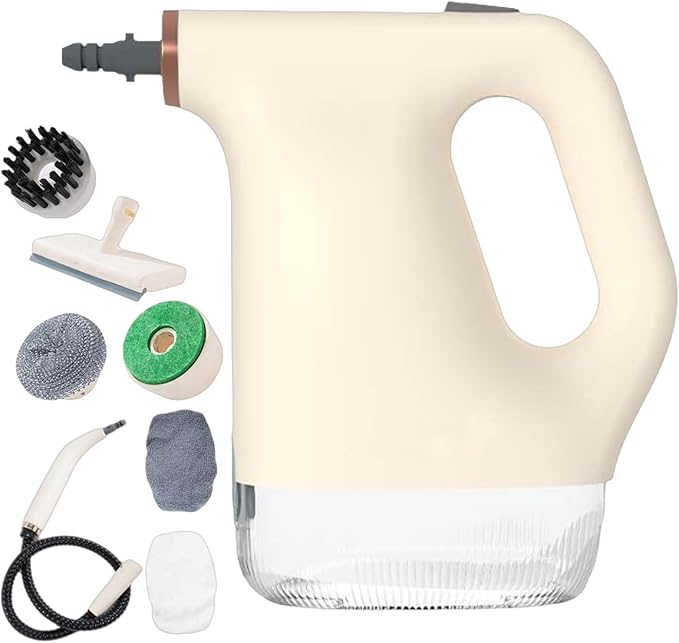 Steam Cleaner Pressurized Handheld Multi-Surface Natural Steam Cleaner Instant-Heat Steam Cleaner for home Handheld Steam Cleaner with 7 tools for Car Bathroom Shower Window Grime Grease