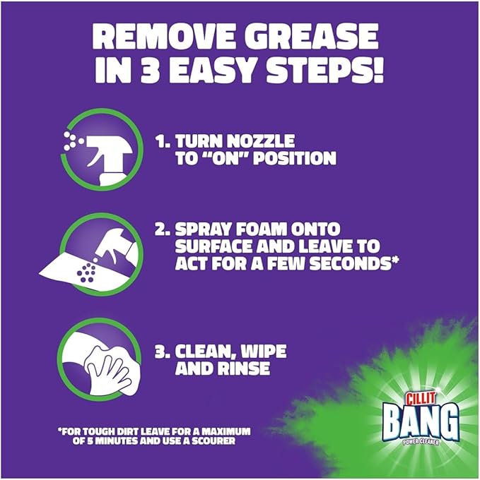 Cillit Bang Burnt On Degreaser l Removes Food Stains Dirt &amp Grease l Size: 750ml (1 x 750ml)