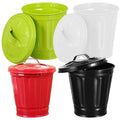 4pcs Cute Desktop Trash Can Lid Small Multi-Functional Wastebasket for Bedroom Kitchen Office Stylish Rubbish Bin for Home Decor Pen Container Plant Holder