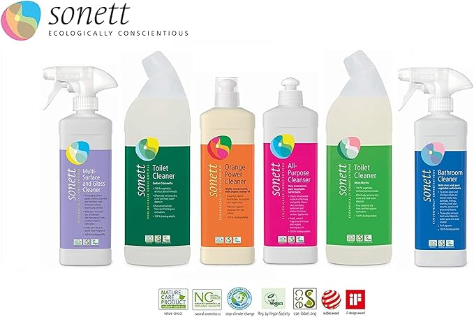 Sonett Organic Biodegradable Scouring Liquid 17 fl.oz Certified Organically Grown (Pack of 6)