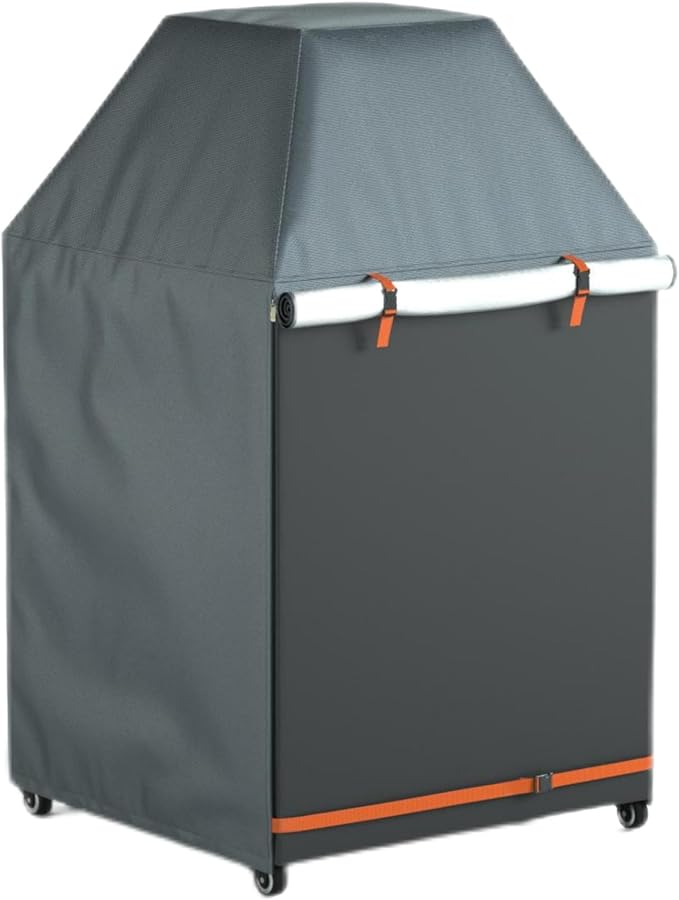 Kegerator Cover with 600D Waterproof Oxford Fabric for Protecting Outdoor or Indoor Beer Tower Dust Cover 26.8x26.8x45.7 Inches