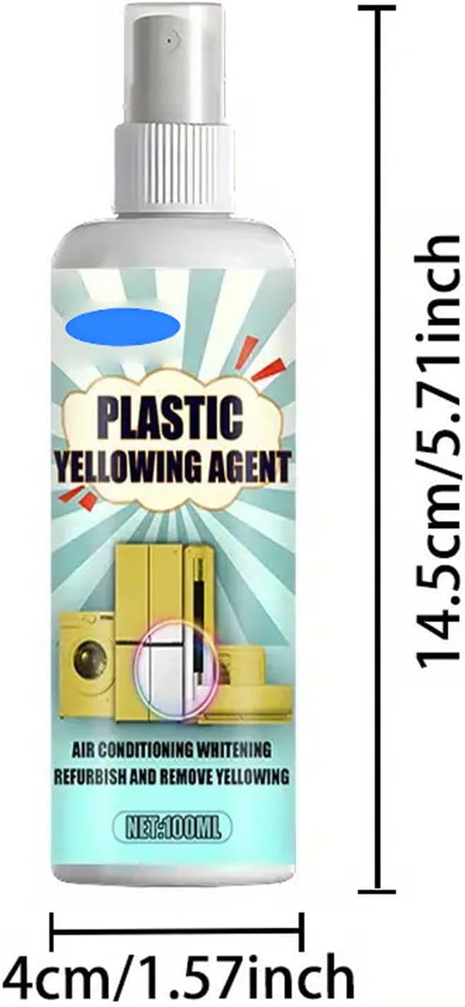 All Purpose Cleaner 100ml Heavy Duty Yellow Stain Remover Appliance Shine Restoring Deodorizer for Air Conditioner Toilet Seat Home Appliances Plastic Surface Cleaner (3PC)