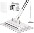 Mini Mop Lazy Mop Compact Floor Care Device Clamp Mops with 2 Reusable Cloths Flat Dust Mops for House WallBathroomCorners