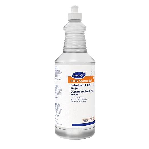 Diversey 913888 P.O.G Paint Oil and Grease Spotter Gel Professional Carpet Spot Remover Ready-to-Use Squeeze Bottle 32-Ounce (Pack of 6)