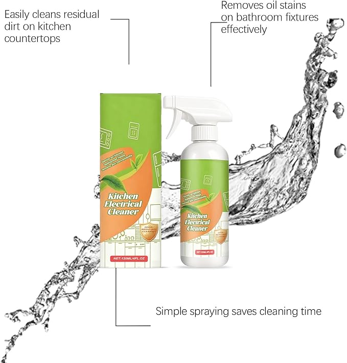 Electrolyzed Kitchen Sprayfly Cleanse Spray Natural Enzyme Multi-Purpose for Oven Stove Range Hood &amp All Household Appliances Easy