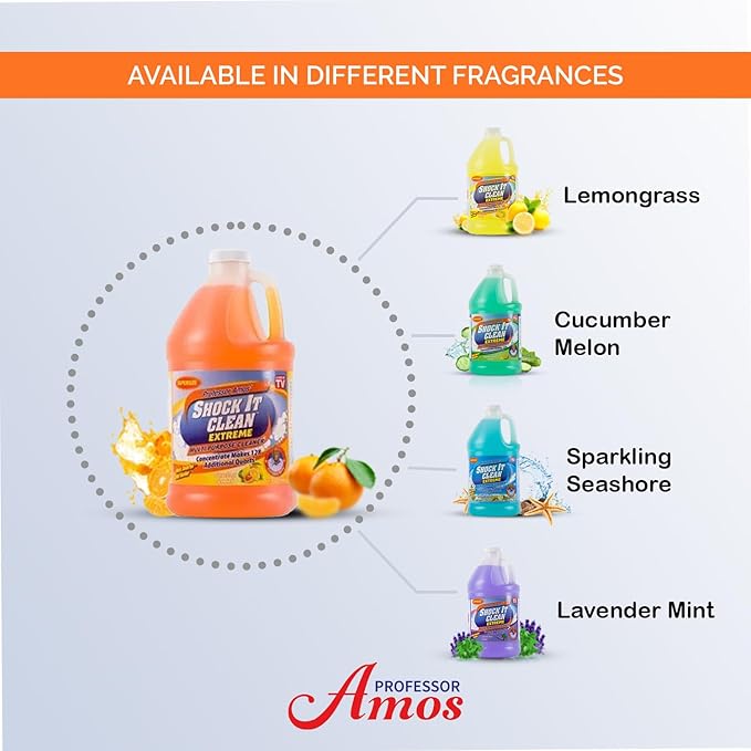 Professor Amos' Shock It Clean 64oz. All Purpose Concentrate Cleaner Make 128 Bottles (Citrus)