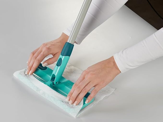 Leifheit Clean and Away Dusting Mop Head for Click System Plastic Turquoise