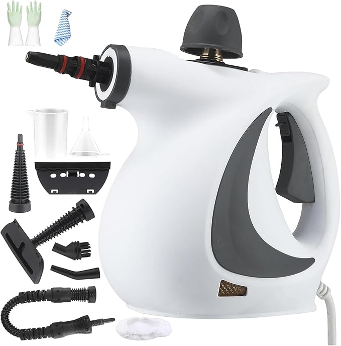 SteamerSteam CleanerPressurized Handheld Multi-surface Natural Steam Cleaner110v Compact Steam Cleaner for Home to Clean Kitchen Counters Stoves Bathroom Sinks and Dining Tables