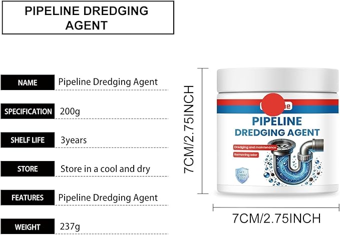 Drain Cleaner for Home Kitchen and Bathroom - Unclog &amp Deodorize Pipes Remove Stubborn Stains Fast Acting Formula(3PCS)