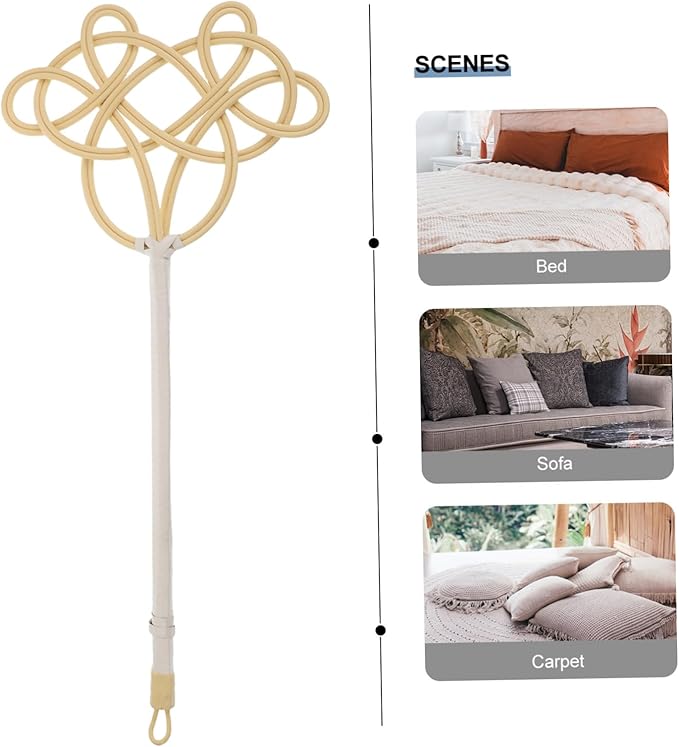 Imitation Rattan Quilt Duster Removal Tool Long Handle Washable Duster for Home Cleaning