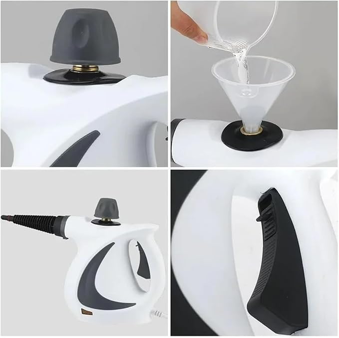 Steam Disinfectant Steam Cleaner 2026 Upgrade Hand Held Steam Cleaner for Home Cleaning Car Interior Kitchen FurnitureCarpet Tile|Multiple Nozzles (1Set+8 Fiber Cloth)