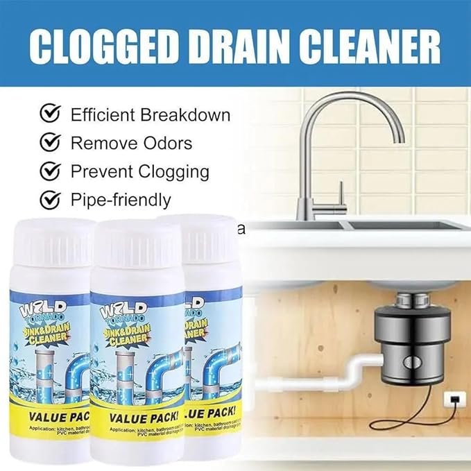 New Strong Sink and Drains Cleaner Multifunctional sink and drain cleaner powder cleaning suitable for drain cleaner foam cleaner strong pipe dredging agent for home kitchen and toilet (3)
