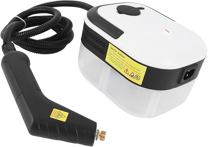 Semme High Temperature Steam Cleaner Powerful Handheld Steam Cleaning Machine with 3 Brush Heads for Kitchen Home Car Cleaning ABS Material 1200ml Tank (US Plug 110V)