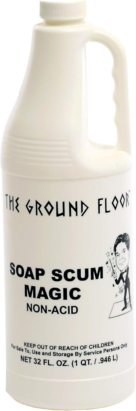 Soap Scum Magic Film Remover NON-Acid No Bleaches Safe for Marble Granite Tile Chrome Porcelain Plastic Fiberglas and many other Hard Surfaces and Natural Stone (1 quart/32 oz.)