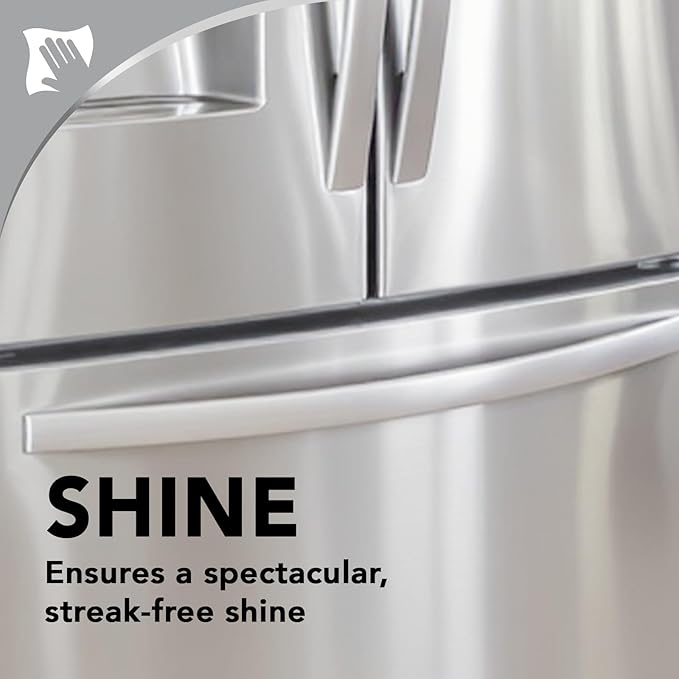 Weiman Stainless Steel Cleaner &amp Polish 6 Pack Anti Fingerprint Spray Water Spots &amp Grease No Streaks or Residue Safe for Metal Polish Chrome Appliances Fridge Sinks &amp Grills