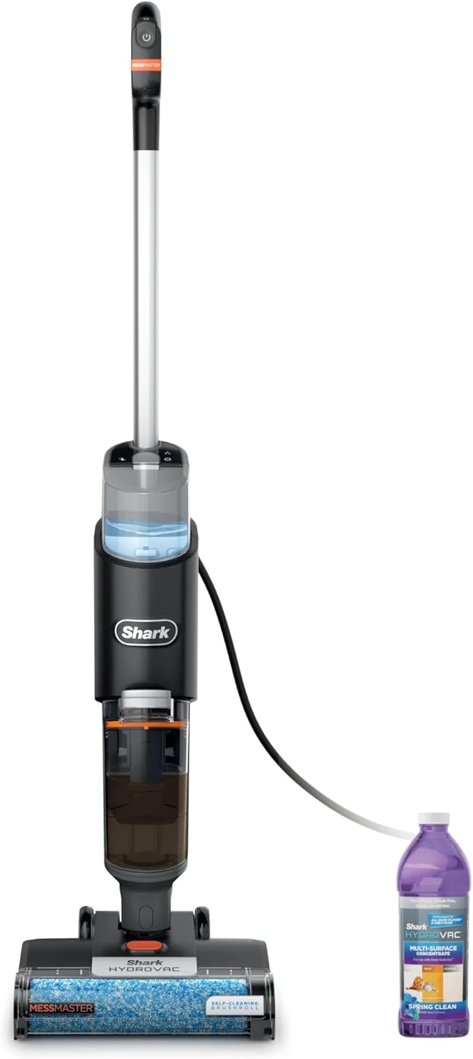 SHARK WD160 HydroVac MessMaster XL 3-in-1 Vacuum Mop &amp Self-Cleaning System for Multi-Surface Cleaning Perfect Hardwood Tile Marble Area Rug (RENEWED)