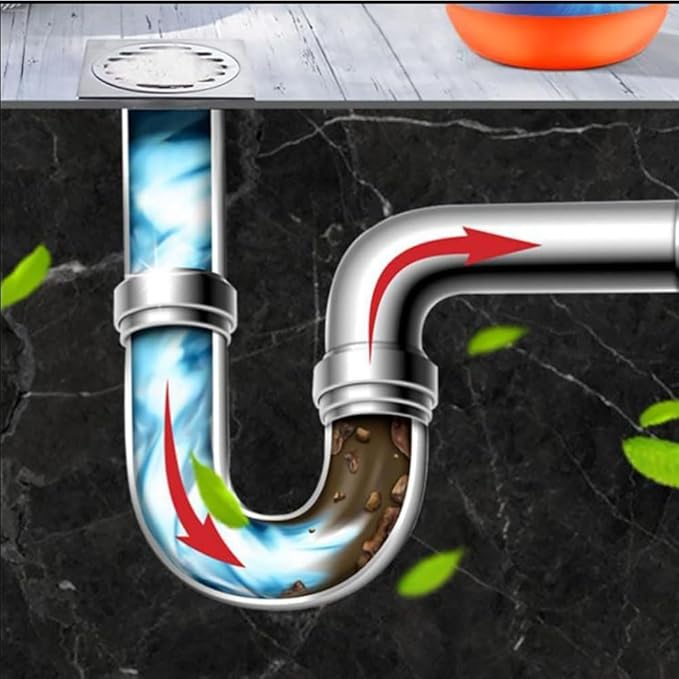 Pipeline Dredging Agent-Momeng Kitchen Unblockerle Powerful Pipe Dredge Agent Sink Drain Cleaner for Kitchen Toilet Pipeline Cleaning Tool Suitable for Various Pipes. (2pcs)