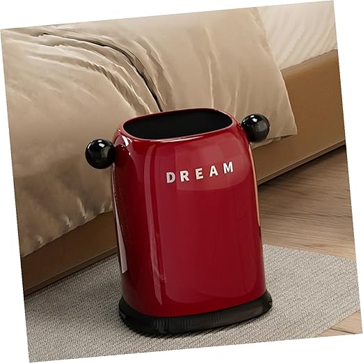 Lurrose Modern Plastic Trash Can Double Walled Wastebasket for Bathroom Kitchen Bedroom Office Thick PP Open Top Garbage Bin with Hidden Trash Bag Design Lightweight