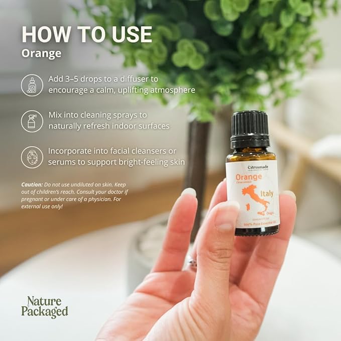 Orange Essential Oil - Direct from Citrusmade in Sicily- Pure Essential Oils for Diffusers and Aromatherapy - 100% Pure Therapeutic Grade (2LBS)