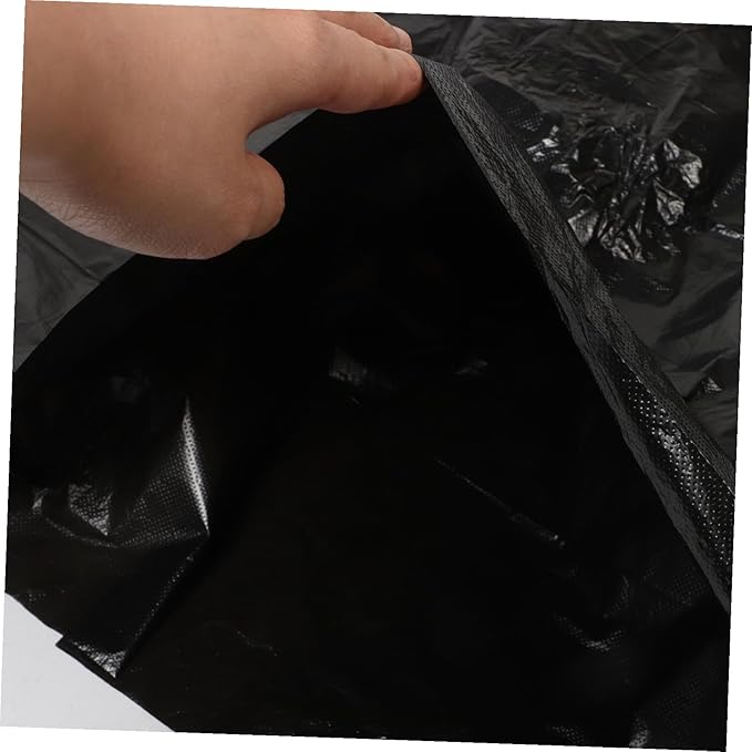 25pcs Thickened Hdpe Garbage Bags Black Trash Bags for Home Bathroom Kitchen Bedroom Strong Leak-resistant Liners for Office and Hotel Use