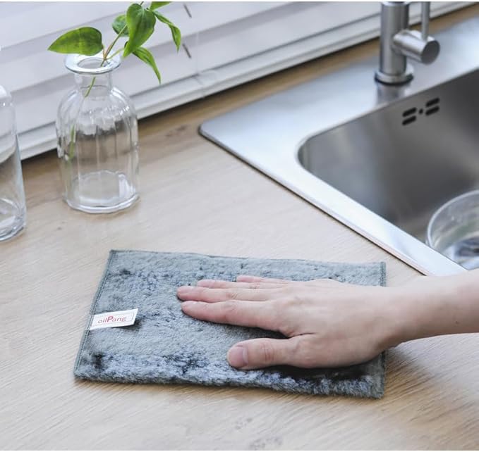 5 PCS Medim Size Eco-Friendly Viscose Dish Cloths for Kitchen Cleaning - Scrubber Washcloth (5 Medium)