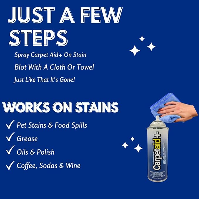 Professional Carpet Spot &amp Stain Remover – Removes Pet Stains Coffee Grease Ink &amp More – pH-Balanced Formula – 14 oz Can (2)
