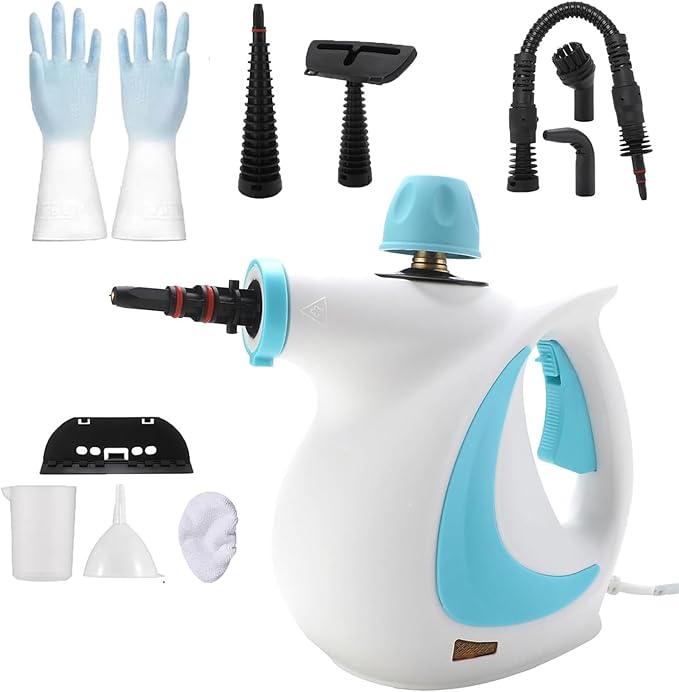 Pressurized Steam Cleaner for Home Handheld Multi-Surface Natural Steam Cleaner Lightweight and Maneuverable Ideal for Tile Sink Stove Windows Upholstery Car and More