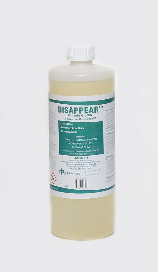 DISAPPEAR Organic Graffiti/Adhesive Remover (Quart (32oz))