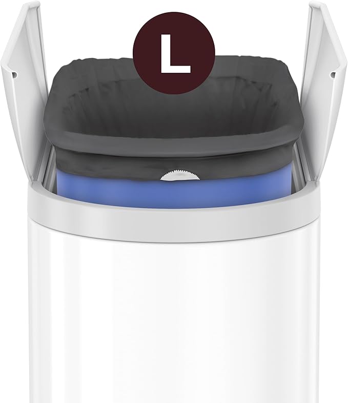 simplehuman Code L 40 Count Genuine Custom Fit Liners Drawstring Trash Bags in Dispenser Packs 18 Liter / 4.7 Gallon