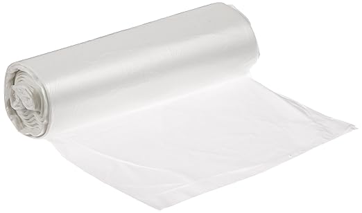 Spectrum CP242406N HDPE Institutional Trash Can Liner 7-10 Gallon Capacity 24 Length x 24 Width x 6 Micron Thick White (Case of 1000)