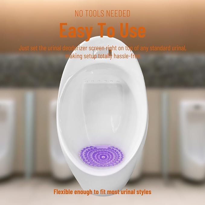 16 PCS Urinal Screen Deodorizer Urinal Cakes Anti-Splash Odor Protection for Men Bathroom Restroom Toilet Lemon Ocean Orange &amp Lavender Scents