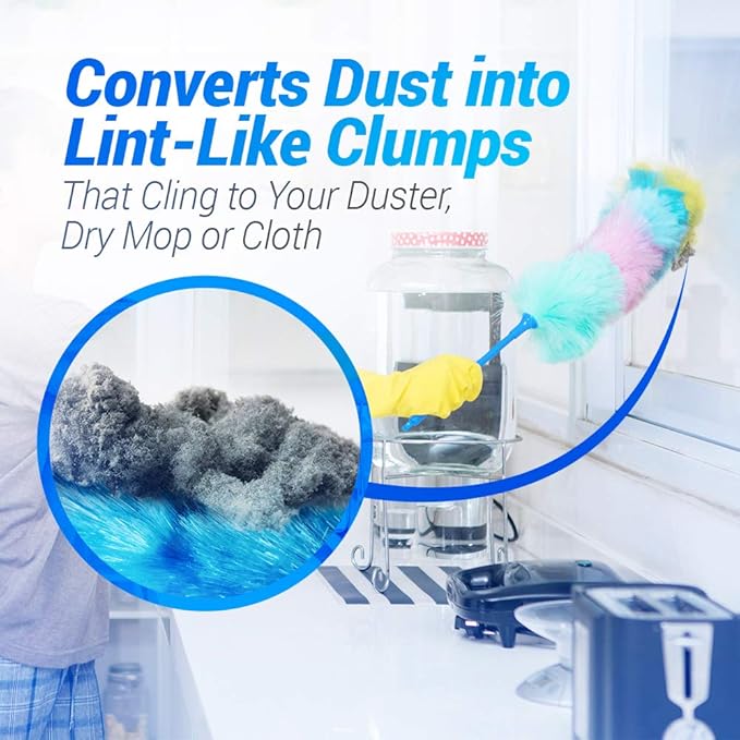Fuller Brush Duster Spray – 15.5 oz Multi Surface Dust Removing Sprayer - Safe Household Cleaning For Floors Furniture Blinds &amp Car Interiors (Pack of 1)