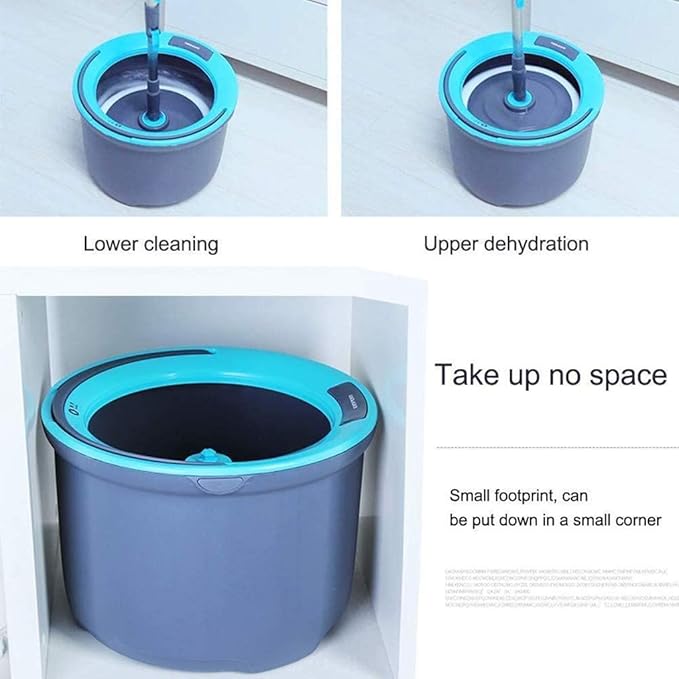 Home Spin Mop Bucket with Wringer System Cleaner Dry and Wet Handsfree Floor Cleaning
