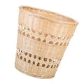 Rustic Woven Wastebasket Trash Can Multifunctional Storage Basket for Office and Home with Wear Resistant Material and Hand Safe Design
