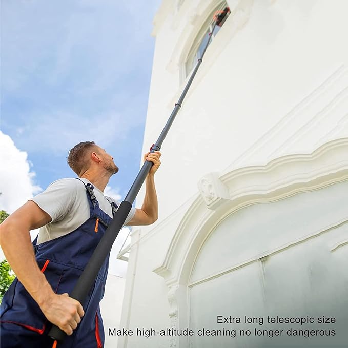 Telescopic Window Cleaner Water Wash Brush Kit3-11m Window Cleaning Pole KitCleaning Photovoltaic and Solar Panels Conservatory Roof20FT/6M