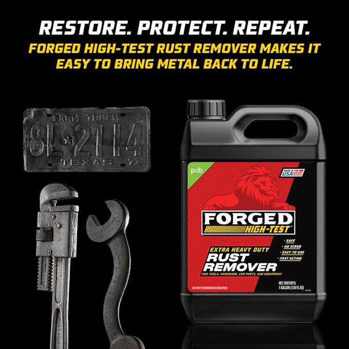 FORGED HIGH-TEST™ Extra Heavy-Duty Rust Remover 8.96 pounds (Pack of 1) | 128 oz. | Auto Parts Hardware Restoration &amp More!