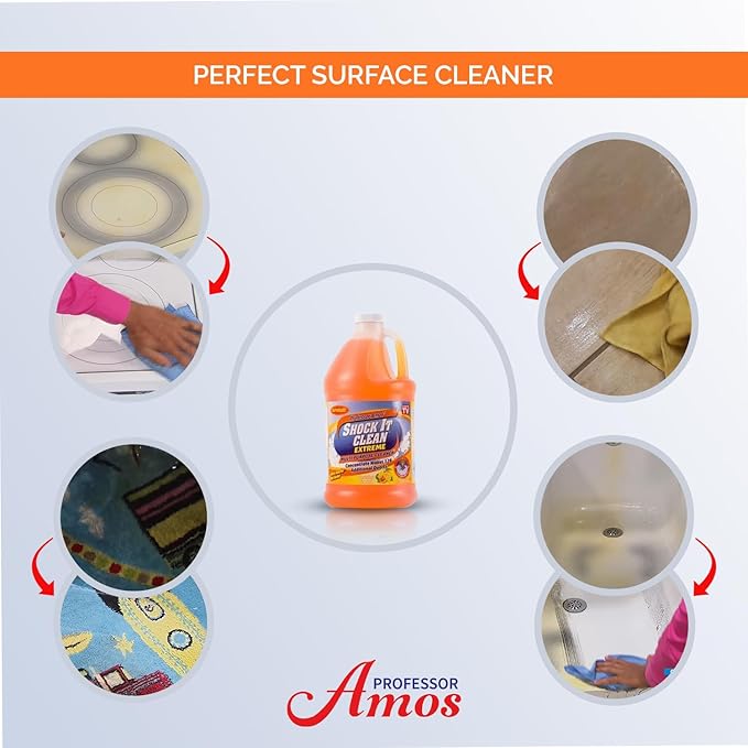 Professor Amos' Shock It Clean 64oz. All Purpose Concentrate Cleaner Make 128 Bottles (Citrus)