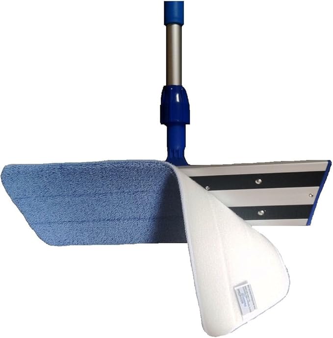 Real Clean 16 inch Commercial Professional Microfiber Mop Kit with Two Microfiber Mop Pads for All Surfaces