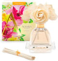 Agraria AirEssence Flower and Reed Diffuser Set Hand Crafted Sola Flower Botanical Home Fragrance Diffuser Home Decor for Living Room Bedroom and More