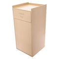 TFCFL Wooden Trash Can with Tray TopCommercial Trash Can Cabinet and Garbage ReceptacleCommercial Grade Rubbish Bin for Office Cafeteria Restaurant (Wood Color)