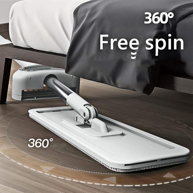 Squeeze Flat Cutting Mop Hands Free for Wash Floor Household Kitchen Floors Cleaning with Microfiber Replacement