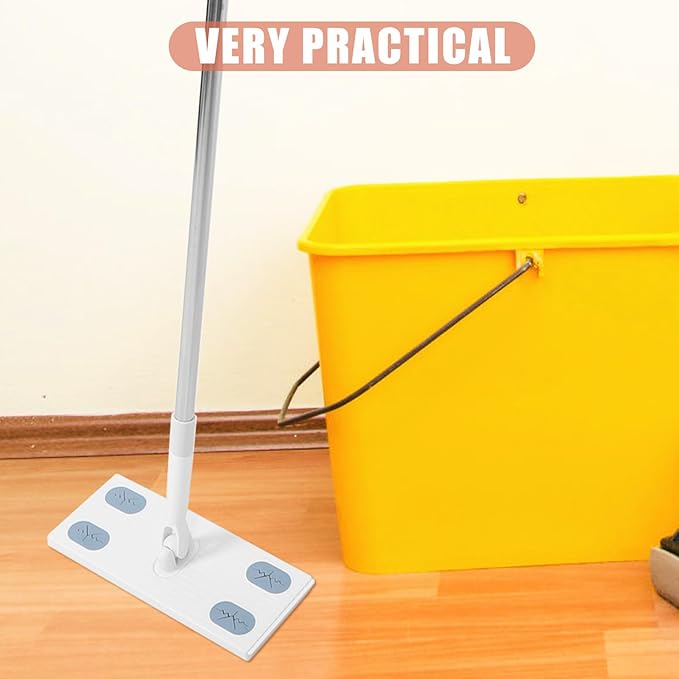 Detachable Handheld Dust Mop Flat Mop for Floor Cleaning No Washing Needed Telescopic Handle Dust Removal Suitable for Home and Hardwood Floors
