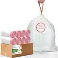 Tall Kitchen Drawstring Trash Bags 13 Gallon 200 Count Heavy Duty White &amp Unscented Can Liners