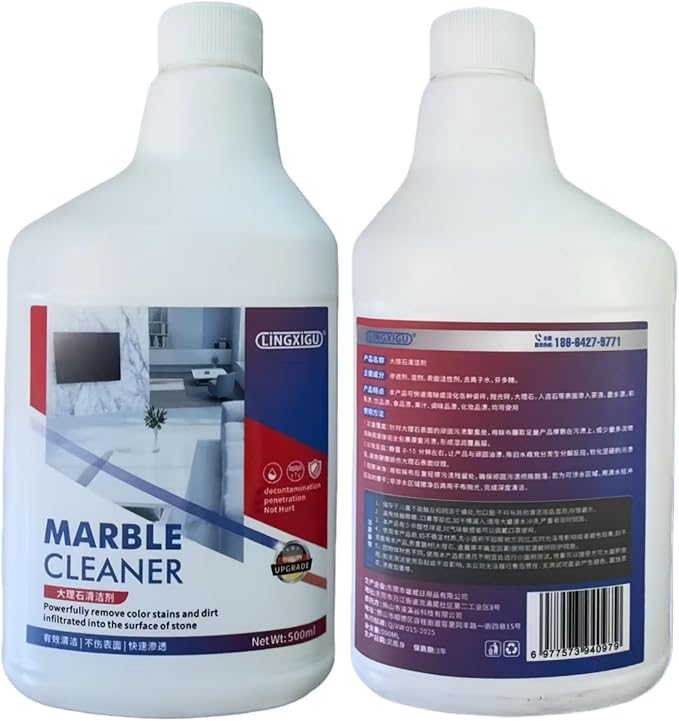 500ml Marble Cleaner And Polish - Effortlessly Removes Stains And Scratches Restores Shine For Countertops Floors Tiles(1 PCS)