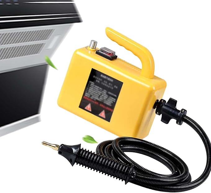 Handheld High Temperature Cleaner2600W High Pressure Steam CleanerTankless for KitchenBathroomFurniture and Car (110V/220V)Yellow-220V